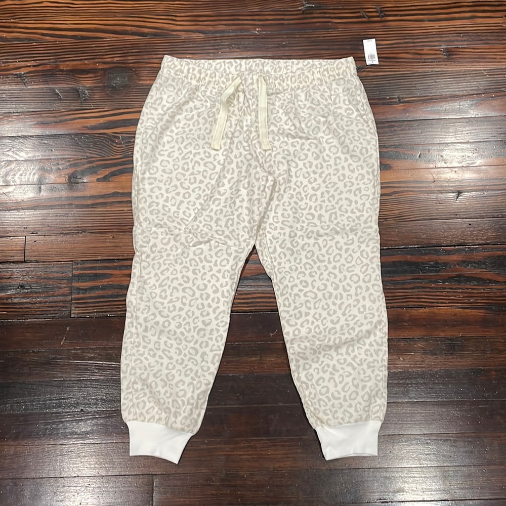 Old Navy PJ Pants Leopard Cream